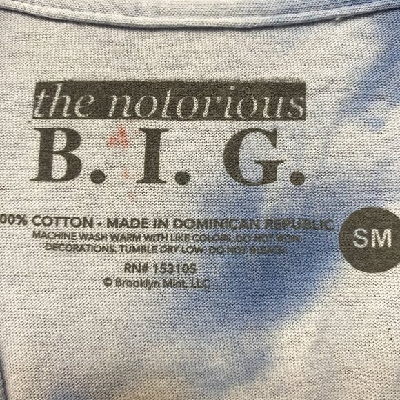 Biggie Smalls Born Again Art The Notorious BIG Rap Tie Dye S - Picture 4 of 4